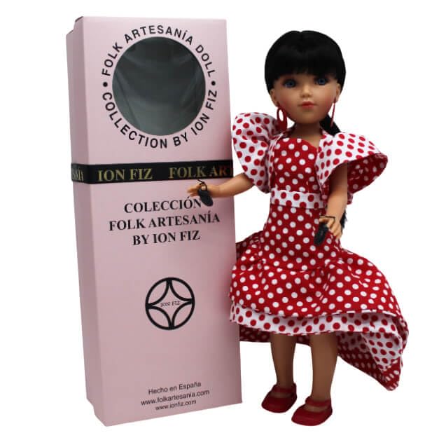 FOLK Muñeca colección Artesanía Dolls by Ion Fiz, muñeca Mari's 41 cm Modelo Rocío.