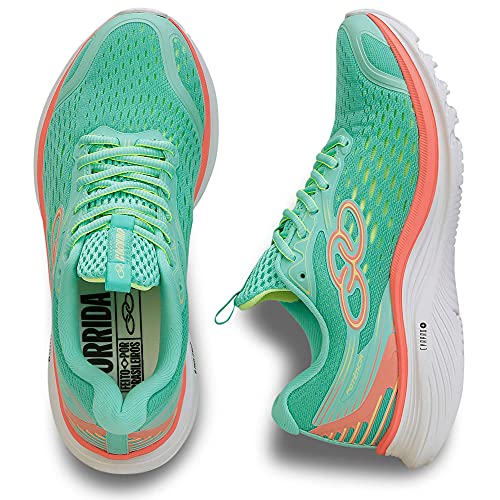 Tênis Decola, Olympikus, Feminino, Verde/Coral, 36