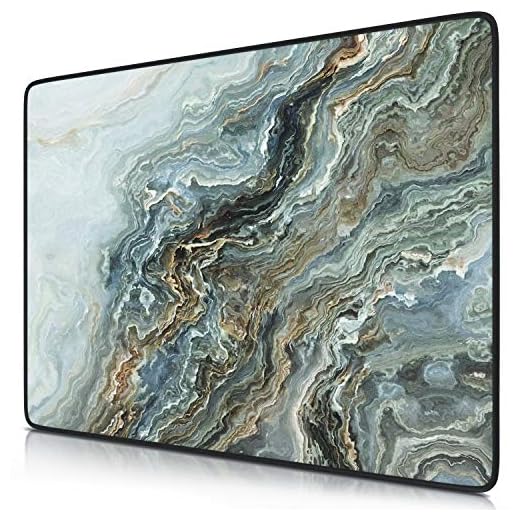 CSL-Computer CSL – XL Alfombrilla de ratón 440 x 350 mm – XXL Mousepad Grande con Motivo de Mesa tamaño Grande – Mejora la precisión y Velocidad – para ratón y Teclado – Marble, ágata