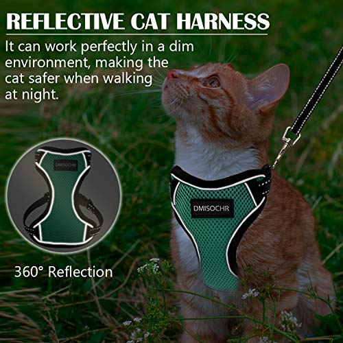DMISOCHR Cat Harness and Leash Set - Escape Proof Cat Vest Harness for Walking Outdoor - Reflective Adjustable Soft Mesh… - Image 5