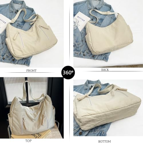 Image of Nylon Hobo Crossbody Bag for Women Trendy Fashion Shoulder Purse for Ladies Lightweight Messenger Bag