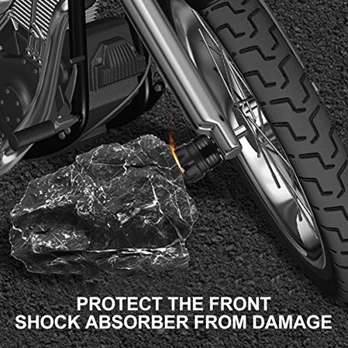 Garneck 2Pcs Fork Frame Sliders Aluminum Front Fork Wheel Crash Protector Cups Falling Protection For Motorcycles Motorbikes Moped Scooters Black #TOP6