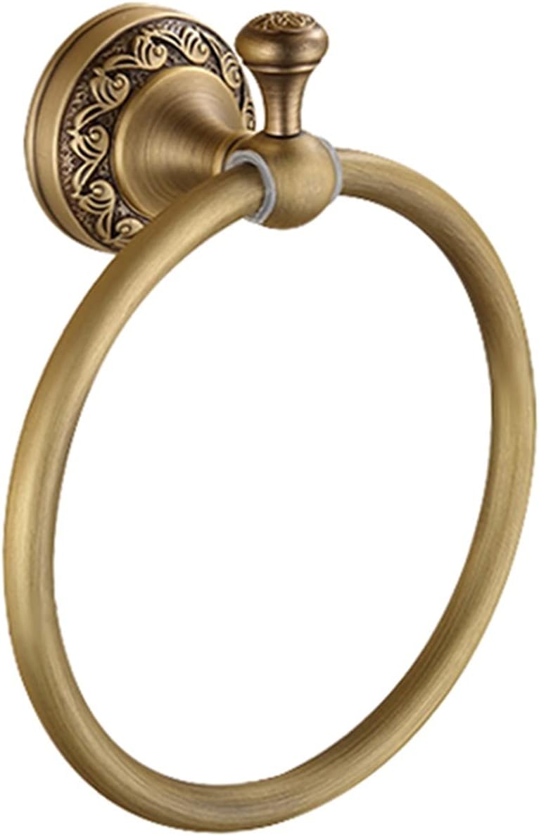 Hand Towel Holder Bath Towel Rings Luxury Gold Towel Ring Towel Rack Bathroom Towel Bar Bathroom Accessories Home Decoration Useful (Color : Brass)