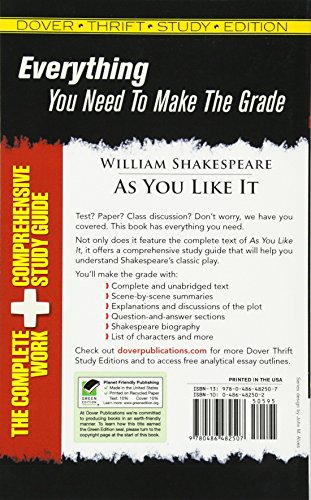 As You Like It (Dover Thrift Study Edition) - Image 2