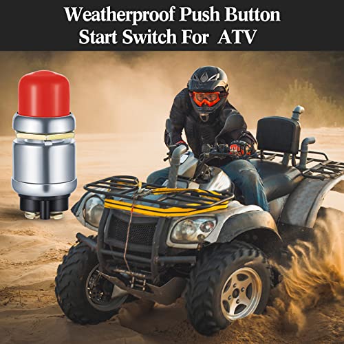 image for TOODOO Engine Start Push Button Momentary 12v and 24v Waterproof Switc