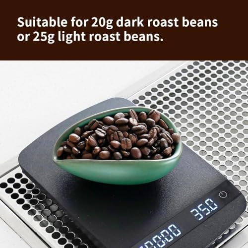 Image of watchget Coffee Beans Dosing Cup Coffee Dosing Tray Ceramic Dose Vessel Loose Leaf Tea Vessel Single Dose Measuring Tray, Dark Green