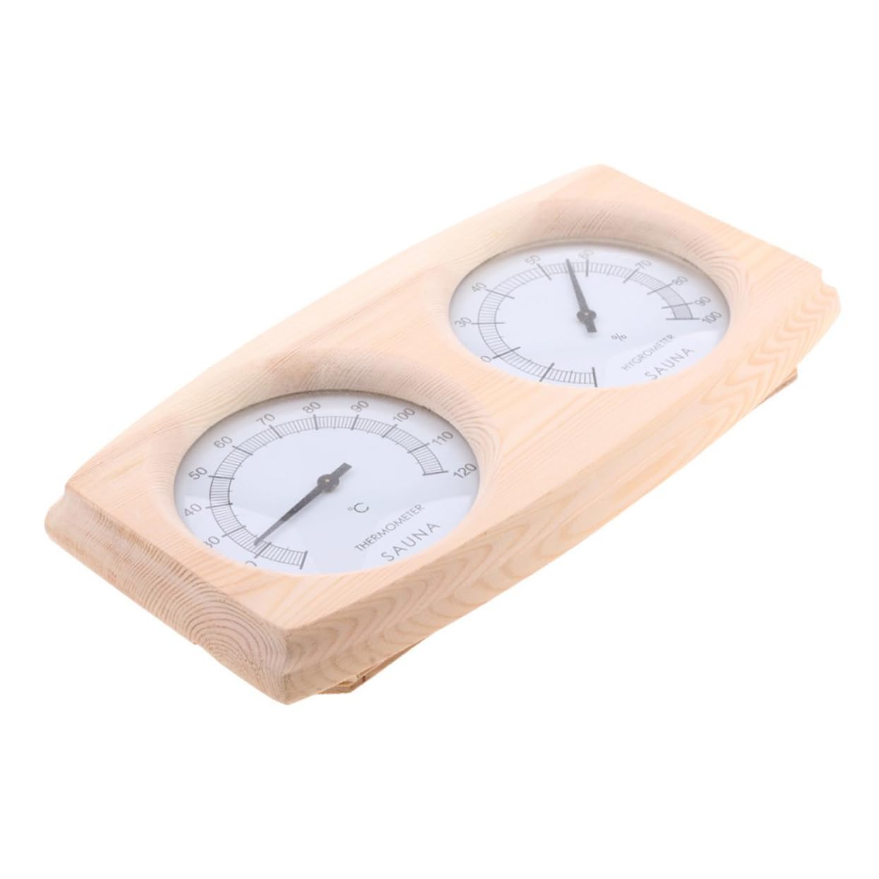 Hemobllo Termometro Igrometro in Legno Misuratore Temperatura e Umidità Display Separato Scala Leggibile Per Sauna Terrari