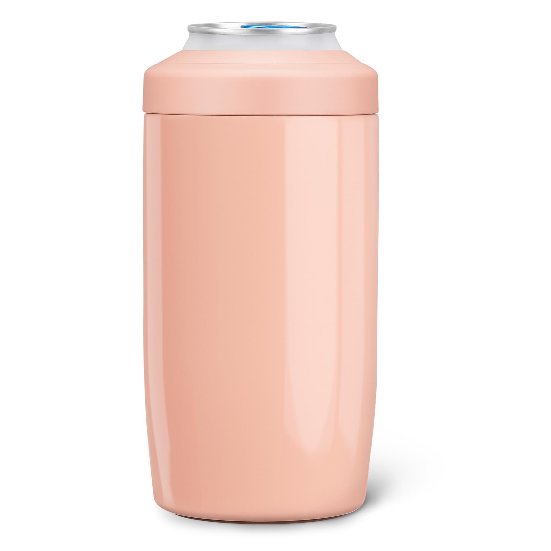 4-in-1 Slim Can Cooler Easy to Hold Insulated Beer Can Holder Double-walled Stainless Steel for All 12 Oz Cans Gift (Jelly Pink)