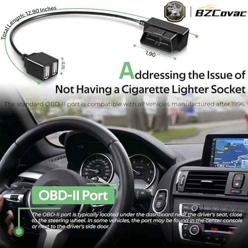 Dash Cam Constant Power Cable for Garmin, OBD-II Adapter Cable, Dual USB Ports for Car Charging, Supporting Multiple Parking Modes - Thumbnail 5