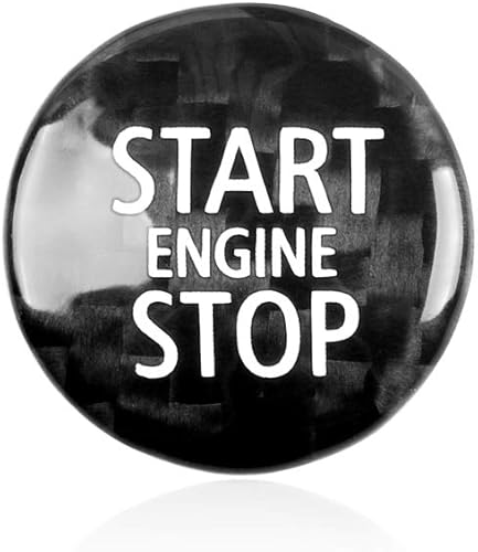 Miniatura 4 de 1 pieza de calcomanías de fibra de carbono negra para el botón de arranque del motor, cubierta interior para Mini Cooper R56 R57 R58 R59 Clubman R55