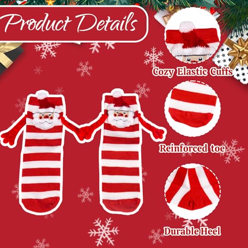 Evankin Meias de Natal, quentes, aconchegantes, macias, de mãos dadas, engraçadas, magnéticas, de in