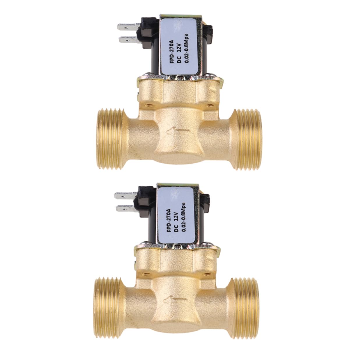 Válvula solenoide de agua para evitar fugas en ósmosis con acople rápido de 1/4 de latón