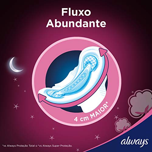Absorvente Always Noites Tranquilas Suave com Abas - 8 unidades