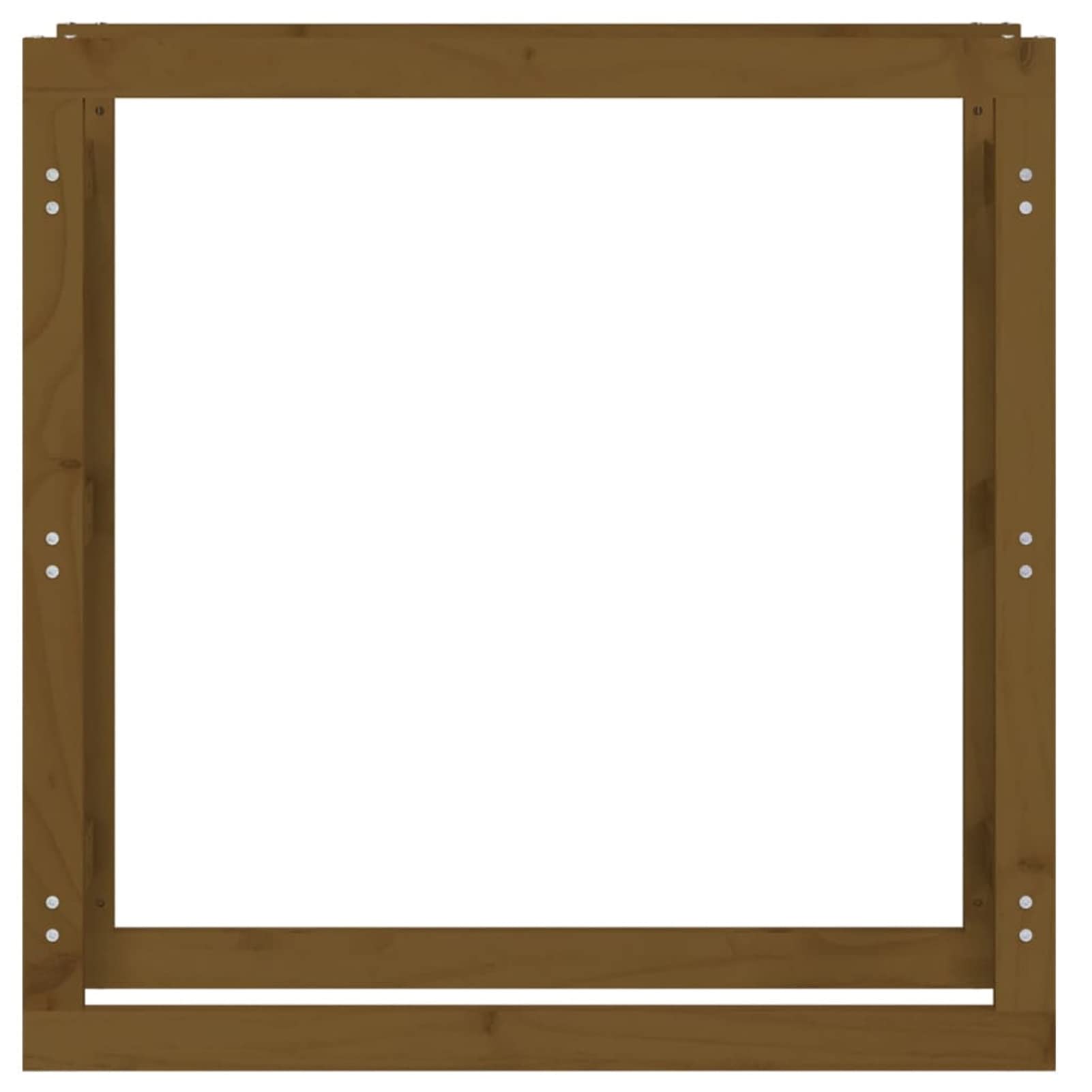 Homgoday Estante para leña Madera Maciza Pino marrón Miel 100x25x100 cm Leñera Registro de Leña, Estantería para leña de Chimenea para Interior y Exterior Soporte de Madera