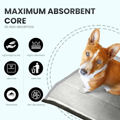 Healqu Puppy Pads – 24×24 100 Count Dog Training Pad Black Charcoal, Activated Carbon & Advanced Leakproof Technology – Ultra Absorbent, Puppy Pee Pads – Dogs, Puppies, & Cats, Pet Training Pads Healqu Puppy Pads – 24×24 100 Count Dog Training Pad Black Charcoal, Activated Carbon & Advanced Leakproof Technology – Ultra Absorbent, Puppy Pee Pads – Dogs, Puppies, & Cats, Pet Training Pads