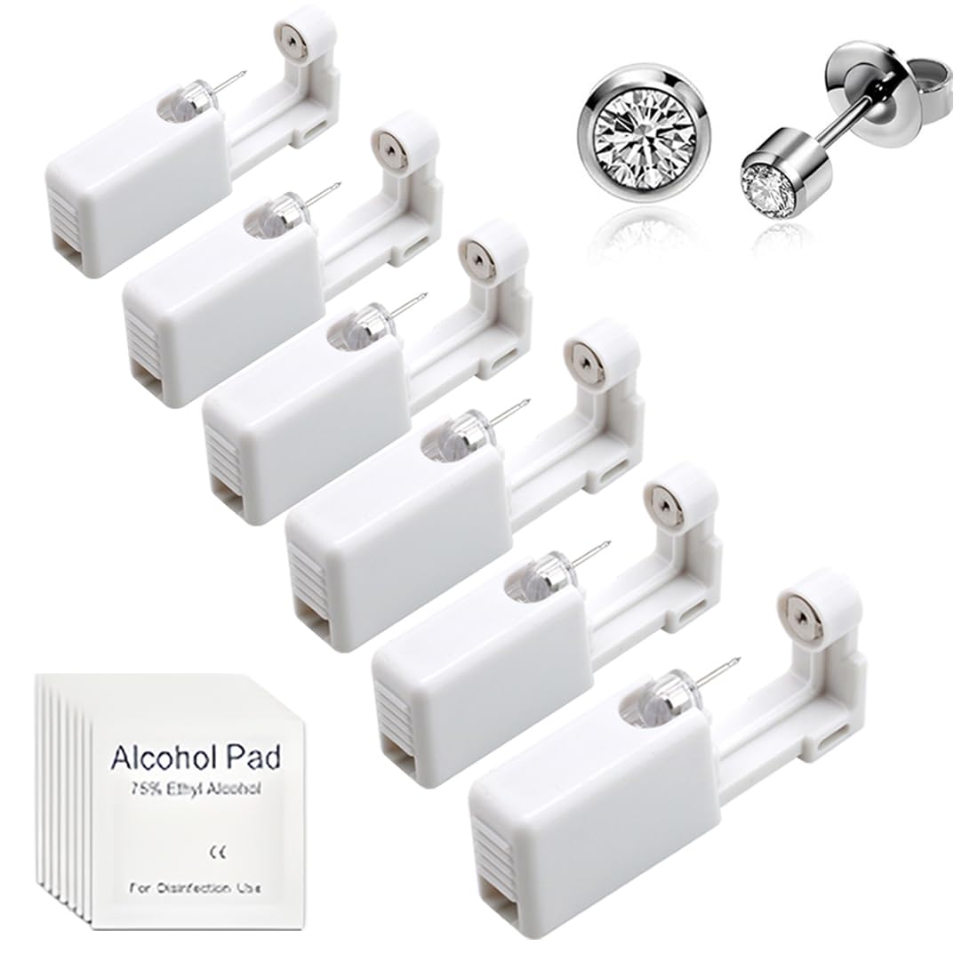 Kit Pistola Per Piercing Orecchio - 4 Pistole Sterili Con Orecchini - Auto Perforazione Sicura - Foto 8