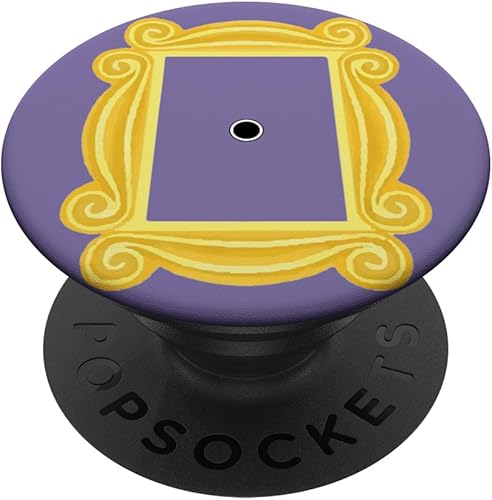Marco amarillo de puerta morada, mirilla, regalo divertido, PopSockets estándar PopGrip