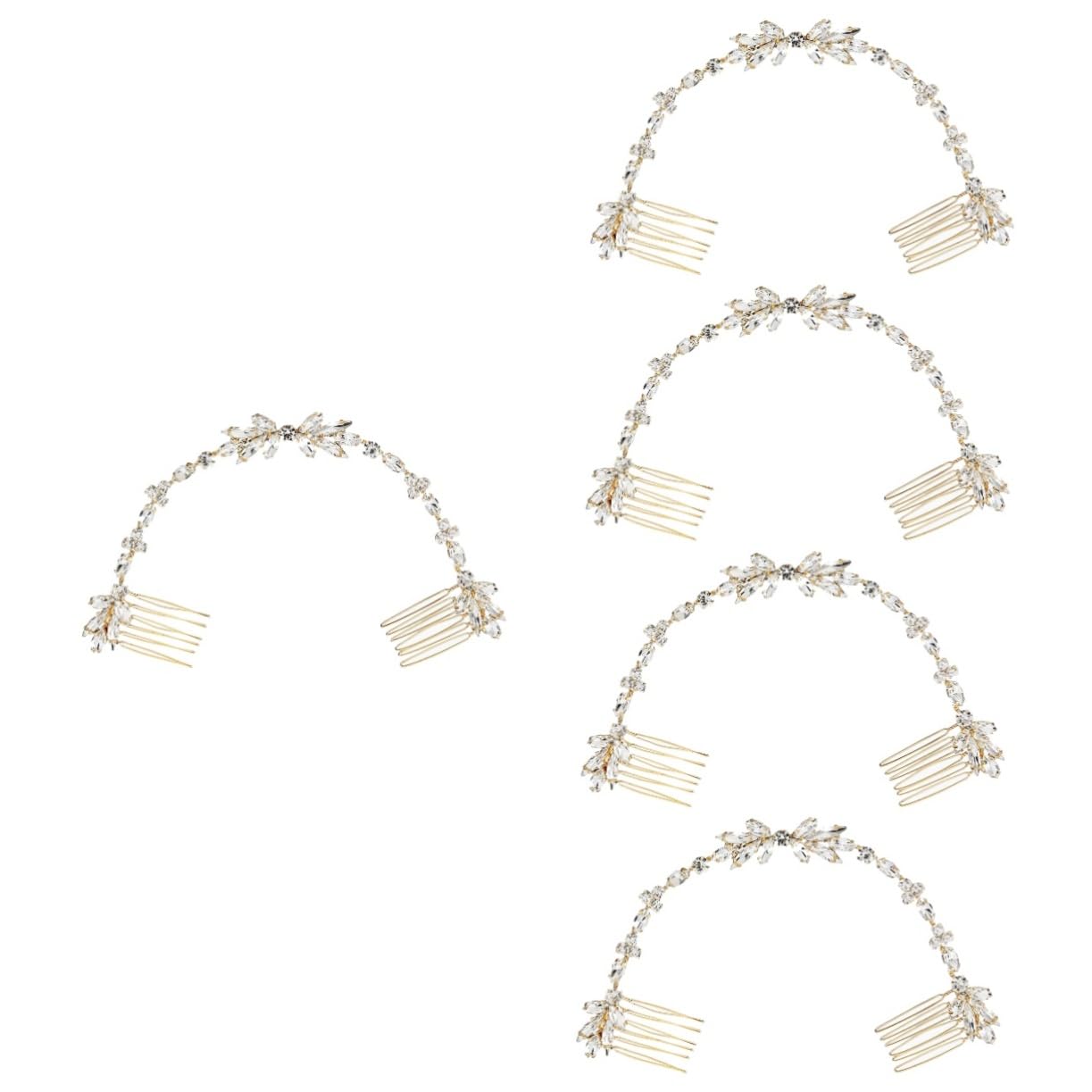 MAGICLULU 5st Braut Hochzeit Kamm Braut Kopfschmuck Haarkämme Für Die Hochzeit Haarspangen Für Damen Accessoires Für Haare Brauthaarteil Tiara Modellieren Brautjungfer Zinklegierung Zubehör