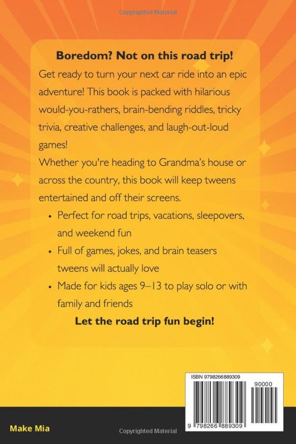 The Ultimate Road Trip Game Book for Tweens: Would You Rathers, Scavenger Hunts, Riddles, Brain Games & More!: A Fun Travel Activity Book for Kids ... Car Rides and Vacations (Books for Families) - Image 2