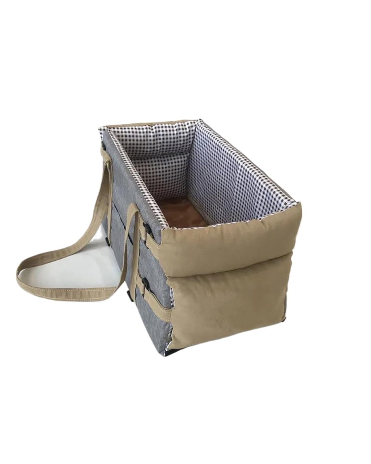 Hundesitze für Autos, Hunde-Autositz, Canvas, Katze, Hund, Transporttasche, tragbar, for das Auto, Sitz, Bett, zentrale Reisetasche for Hunde(Grey)