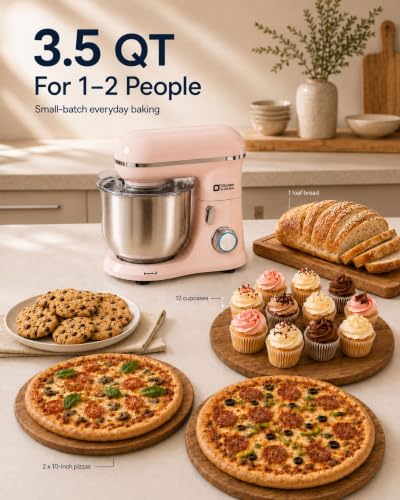 Image of Kitchen in the Box Stand Mixer, 3.5 QT Kitchen Electric Mixer for Baking