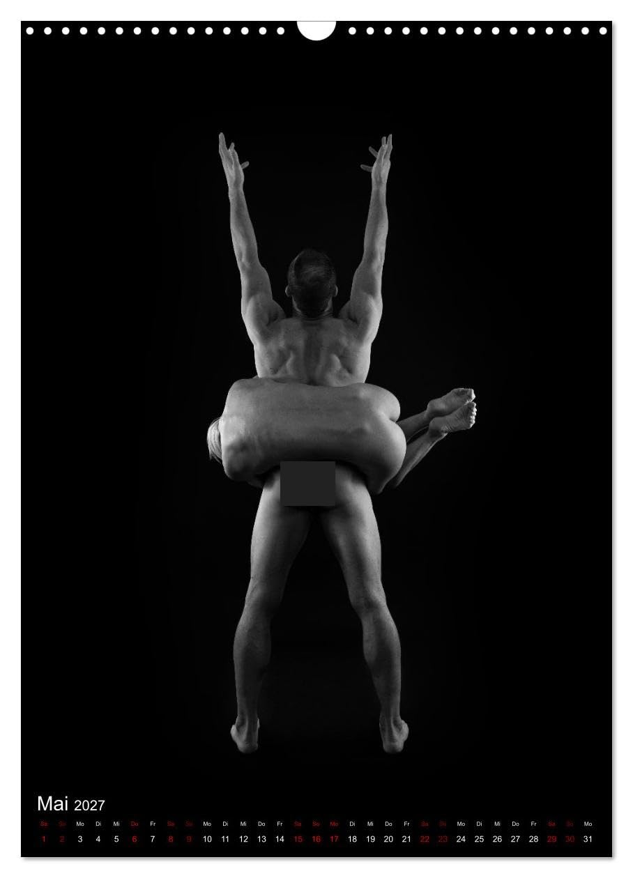CALVENDO - NUDE DANCE (Wandkalender 2027 DIN A3 hoch), Monatskalender: Ästhetische und kunstvolle Aktfotos eines Tanzpaares.