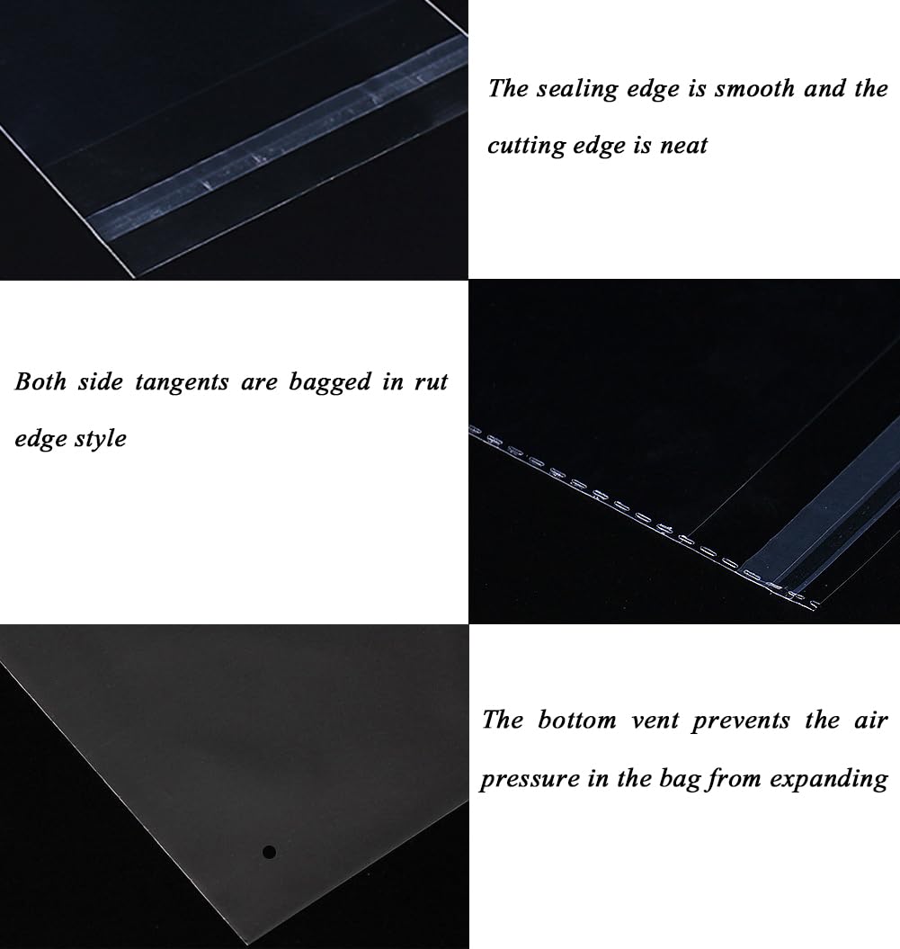 Sacchetti OPP Con Avviso Soffocamento 200 Sacchetti Richiudibili 8x10 Pollici - Spessore 1,5 Mil, OPP Trasparente, Con Avviso Soffocamento, Per Imballo Sacchetti Cellophane Per Magazzino - Foto 10