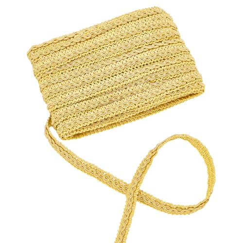 Garniture de rideau dorée polyester tressé pour masquer les défauts