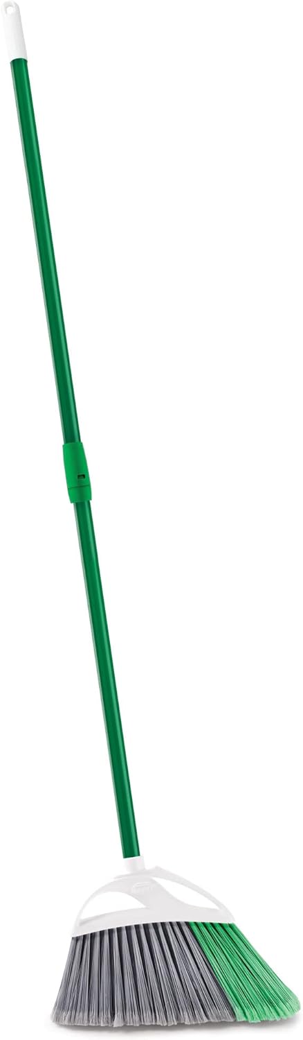 Libman Large Precision Angle Broom – Good for Indoor and Outdoor Use. Permanent 2-Piece Handle, Clicks Together for Sturdy Hold. Reduces Shipping Waste with Smaller Box. : Health & Household