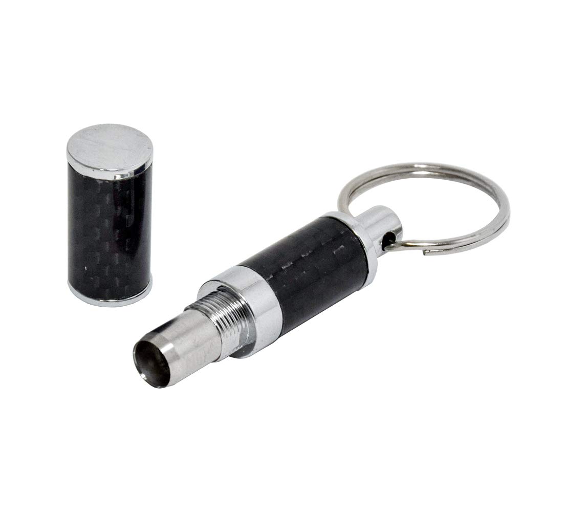 69Bourbons Cigar Bullet Punch Cutter - Hole Puncher Tool with Protective Cap, Keychain Ring - Makes Smooth & Clean Circular Cuts for Tighter Draw, Stronger Tobacco Flavor - Smoking Gifts & Accessories