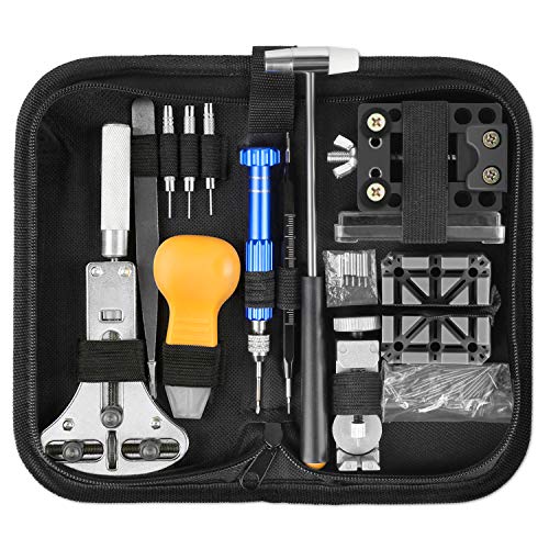 YISSVIC 183Pz Strumenti Orologi Kit Riparazione Orologi Professionale Set Riparazione Orologi Incluso Video Sull'Utilizzo