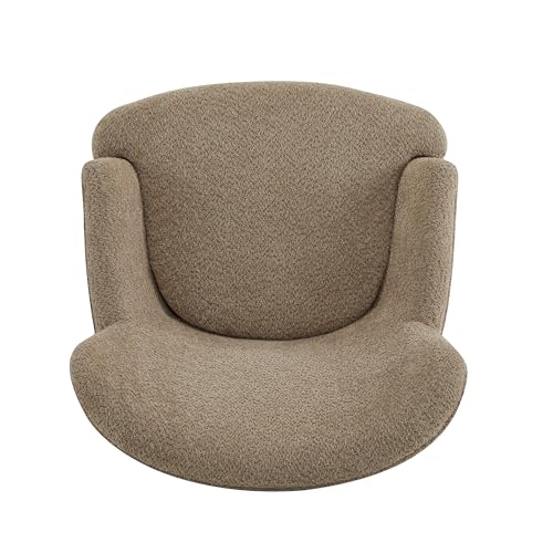 Christopher Knight Home Winnie Accent Chair and Ottoman Set, Living Room/Bedroom Wooden Comfy Reading Chair with Footrest Stool, Boucle Upholstered Wingback Single Sofa, Brown by Christopher Knight Home - Used condition - Image 8