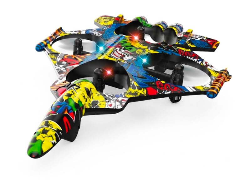 Generic RC Fighter Jet Quadcopter Drone, 2.4GHz, Military-Grade EPP,