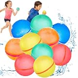 Magnetic Water Balloons: 10PCS 1000 times Reusable - 1 Second Quick Fill - Self-Sealing Water Bombs for Kids 3-12 - Outdoor Summer Water Fight Toys for Backyard Garden Beach Pool (B)
