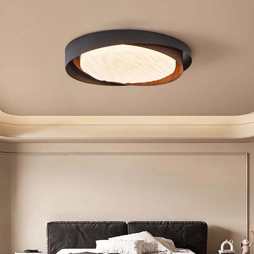 Oświetlenie Sufitowe LED / 15,7-calowa Okrągła Lampa Sufitowa Do Montażu Podtynkowego, 3000 K / 4000 K / 6000 K, 32 W (ziarno Drewna) Nowoczesne Oprawy Oświetleniowe Do Przedpokoju Do Przejść
