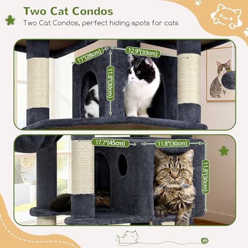 Globlazer Torre para Gatos 83'' Multi-Niveles Gris Oscuro miniatura 3