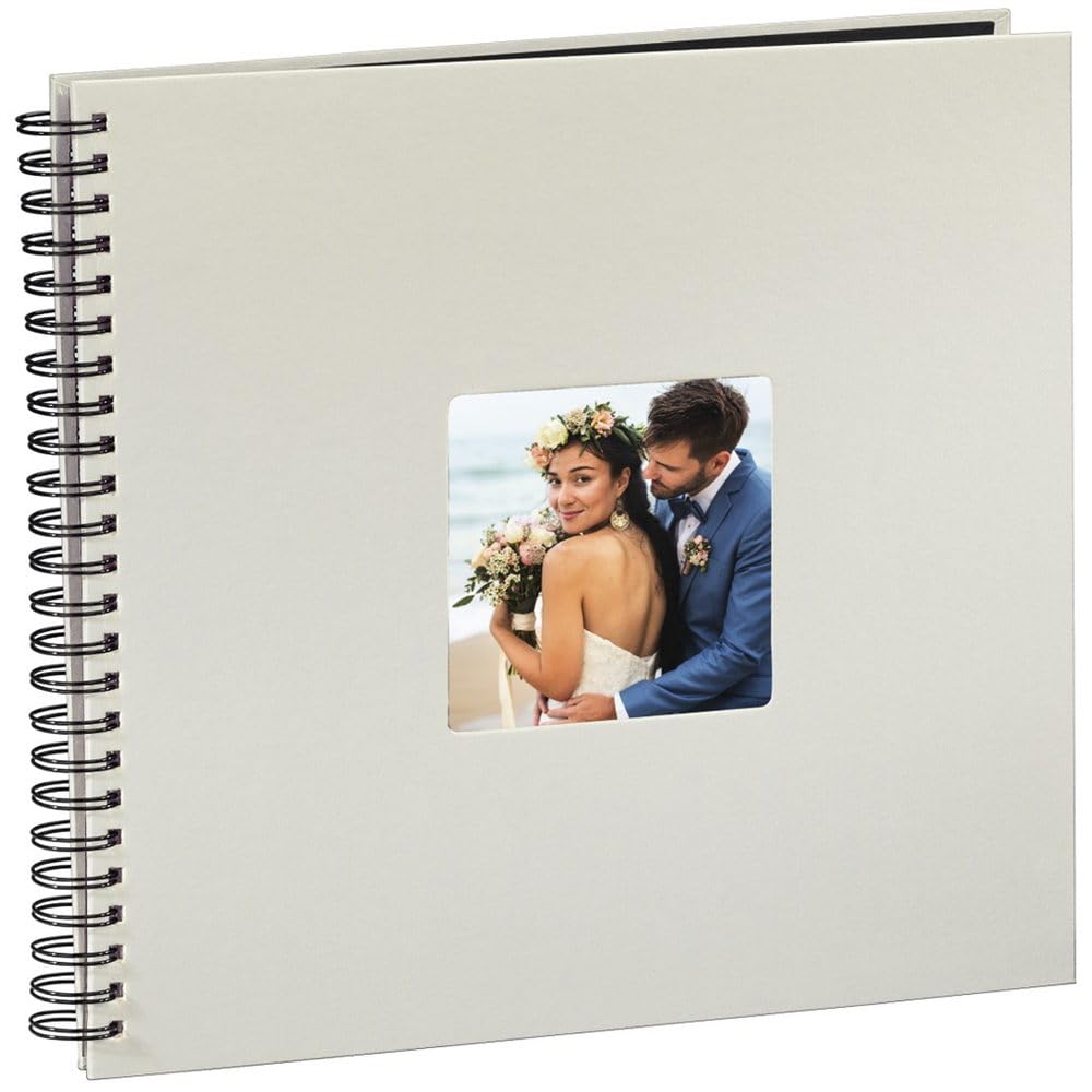 Hama Album Photo Fine Art Lilas 36x32 Cm - 50 Pages Noires à Spirale - Scrapbooking