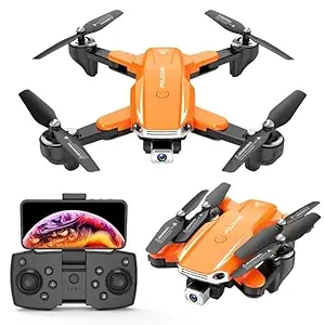 BlaqHour Foldable Toy Drone with HQ WiFi Camera Remote Control, Quadcopter with Gesture Selfie, Flips Bounce Mode, App One Key Headless with wings safety for kids, Extreme 4k video quality(A1)