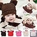Winter warm earmuffs Baby Love Dual Ball Girls/Boys Wool knit sweate.