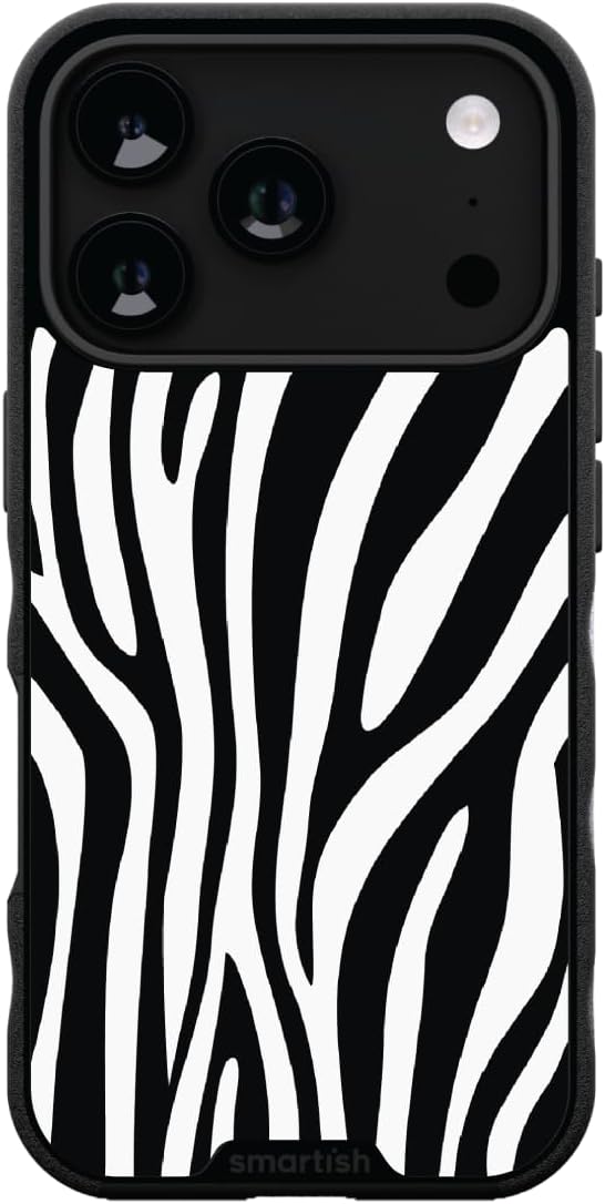 Smartish - Zebra - iPhone 17 Pro MagSafe Case - Gripmunk [Lightweight + Protective] Thin Grip Cover - Fits iPhone 17 Pro