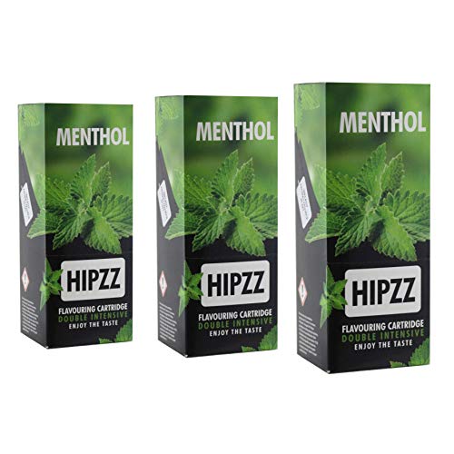 Hipzz Lot de 3 boîtes de 20 cartes aromatiques au menthol, avec bouton