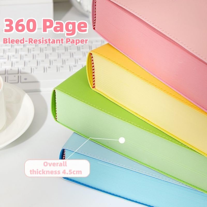 Cuaderno A5 de tapa dura con páginas arcoíris para guardar tus pensamientos diarios 2
