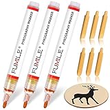 FUMILE Scorch Pen Markers For Wood,Wood Burning Pen Set with 3PCS Scorch Pen Marker Equipped with 6P