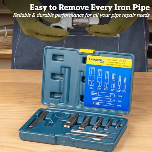 9 Piece Pipe Extractor Set, 1/8 PIPE To 1 Tough Steel