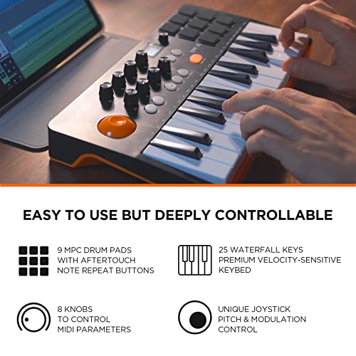 Hxw HXW-EMK-25-B Portable Bluetooth Midi Keyboard Controller thumb #1