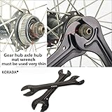 KORADA Black Portable Steel Cycling Bike Head Open End Axle Hub Cone Wrench Bicycle Repair Spanner Tool Kit for Mountain Bike, Folding Bicycle, Road Vehicles,MTB,Touring, Cruiser.13/14/15/16mm, 2Pack