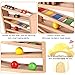 Qilay Wooden Race Track Car Ramp Racer Toy for Toddlers, 5 Level Race Car Ramp Toy Set Includes 4 Wood Cars and 3 Balls,Great Building Learning Toys or 3+ Years Old Boy and Girl