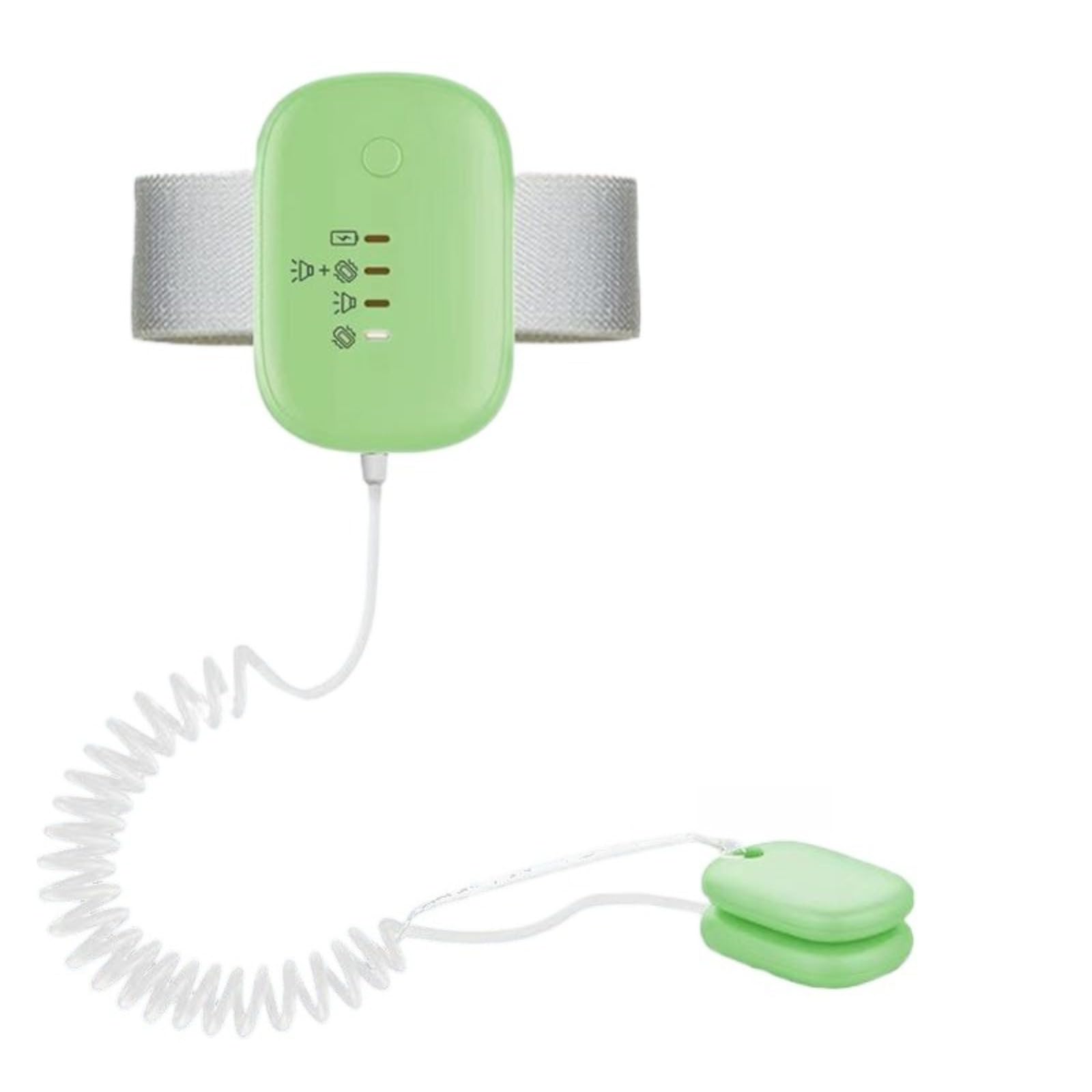 Alarme Nocturne Anti-énurésie DodoGuard™ Rechargeable USB - 3 Modes (Son, vibreur, Mixte) pour Enfants et Adultes - Haute sensibilité (Vert,1 Article)