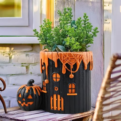 Pot de fleurs Halloween en résine pour centre de table festif de salon