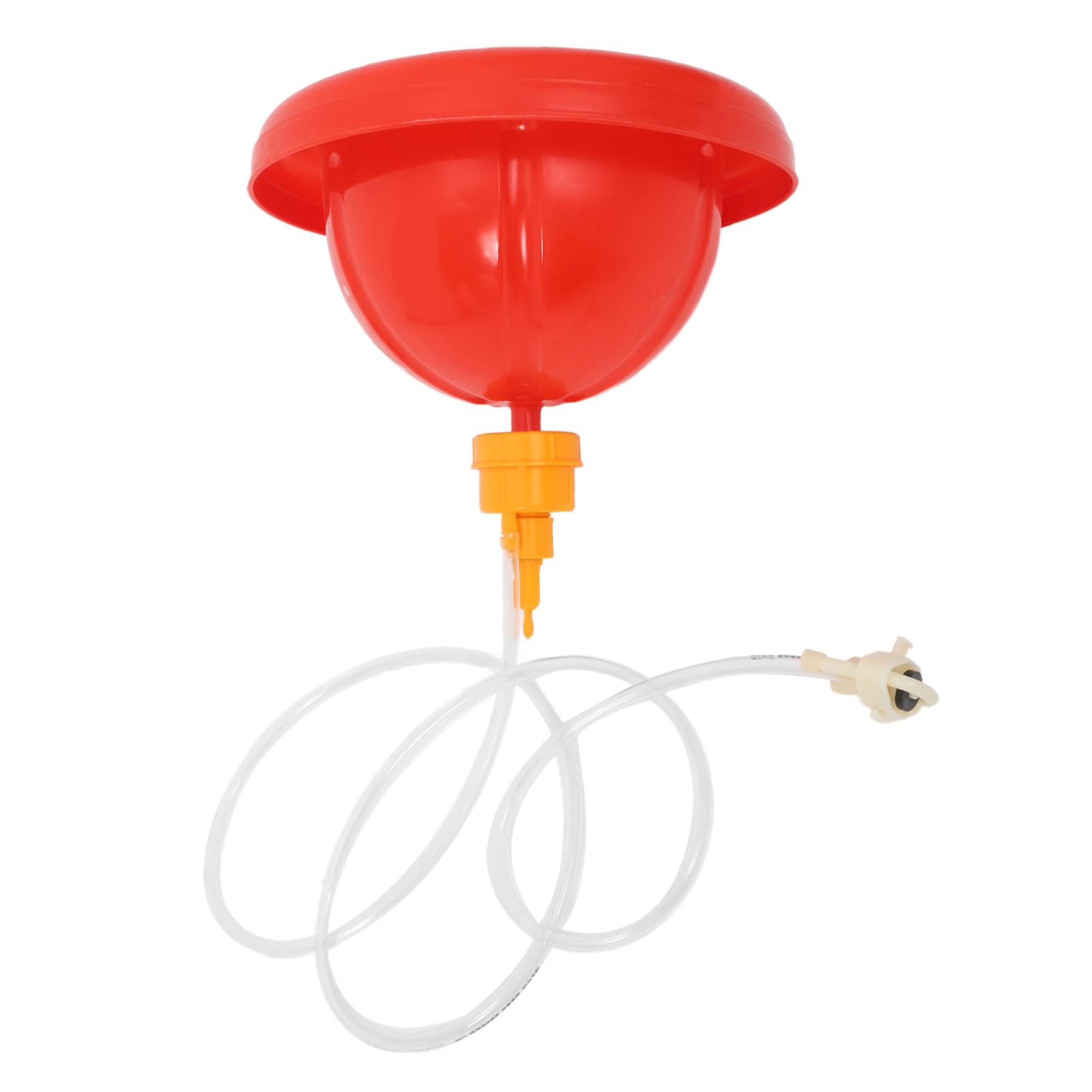 Abbeveratoio Automatico per Polli e Anatre in Pp Rosso | Installazione Semplice, Contenitore Peso Integrato, Uso in Allevamento Avicolo
